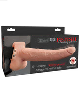 Fetish Fantasy Series 9” Hollow Rechargeable Strap-On with Balls-French Quarter Lingerie